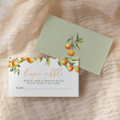 小さなかわいこちゃんが途中でオレンジのおむつラッフル エンクロージャーカード