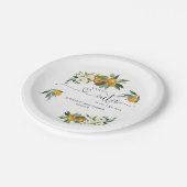 小さなかわいこちゃんが途中でオレンジのパーティープレート ペーパープレート (アングル)