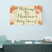 小さなかわいこちゃんが途中でオレンジ、セージ 横断幕 (トレードショー)