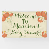 小さなかわいこちゃんが途中でオレンジ、セージ 横断幕 (横)