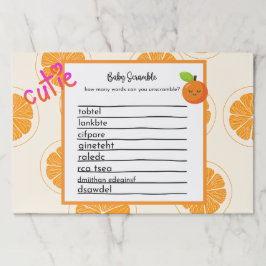 小さなかわいこちゃんが途中で赤ちゃんシャワーゲーム ペーパーパッド