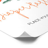 小さなかわいこちゃんが途中にあるオレンジのおむつラッフル ポスター (角)