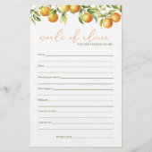 小さなかわいこちゃんが途中にあるベビーアドバイスカード (正面)