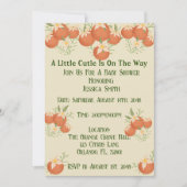 小さなかわいこちゃんが途中にある – オレンジ色の花 – セージ 招待状 (正面)