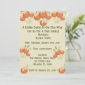 小さなかわいこちゃんが途中にある – オレンジ色の花 – セージ 招待状 (スタンド正面)