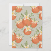 小さなかわいこちゃんが途中にある – オレンジ色の花 – パステル 招待状 (裏面)