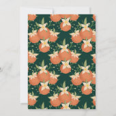 小さなかわいこちゃんが途中にある – オレンジ色の花 招待状 (裏面)