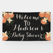 小さなかわいこちゃんが途中にある – オレンジ色の花 横断幕 (横)