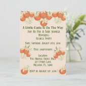 小さなかわいこちゃんが途中にある – オレンジ色の花 – 青 招待状 (スタンド正面)