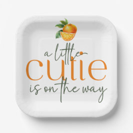 小さなかわいこちゃんが途中のプレート ペーパープレート