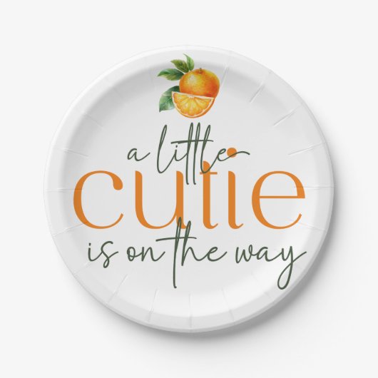 小さなかわいこちゃんが途中のプレート ペーパープレート (正面)