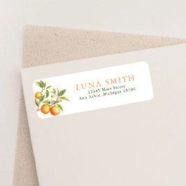 小さなかわいこちゃんが途中オレンジ差出人住所 ラベル