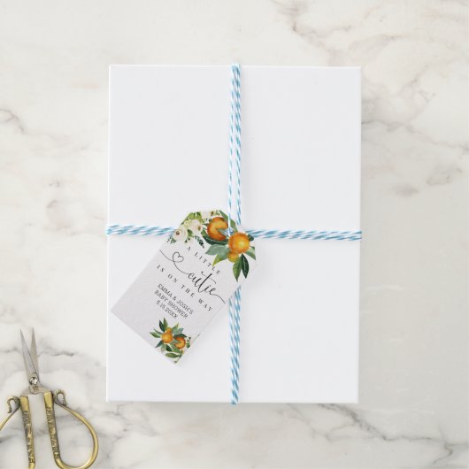 小さなかわいこちゃんが途中ギフトラベル ギフトタグ (より糸付き)