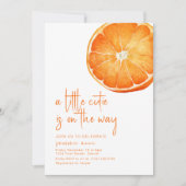 小さなかわいこちゃんが途中ベビーシャワー招待状 招待状 (正面)