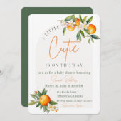 小さなかわいこちゃんが途中ベビーシャワー招待状 招待状 (正面/裏面)