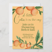 小さなかわいこちゃんが途中ベビーシャワー招待状 招待状 (正面)