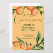 小さなかわいこちゃんが途中ベビーシャワー招待状 招待状 (正面/裏面)