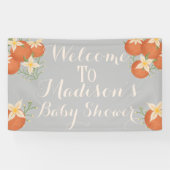 小さなかわいこちゃんが道のオレンジのパステル 横断幕 (横)