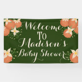 小さなかわいこちゃんが道のオレンジ色の濃い緑 横断幕 (横)