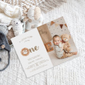 小さなかわいこちゃんが1つのBoho誕生日 招待状