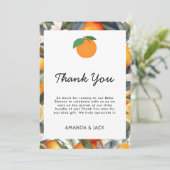 小さなかわいこちゃんがCitrus赤ちゃんシャワーの途中にある サンキューカード (スタンド正面)