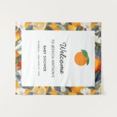 小さなかわいこちゃんがCitrus赤ちゃんシャワーの途中にある タペストリー (正面(横))