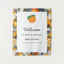 小さなかわいこちゃんがCitrus赤ちゃんシャワーの途中にある