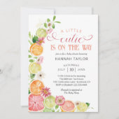 小さなかわいこちゃんがCitrus赤ちゃんシャワーの途中にある 招待状 (正面)