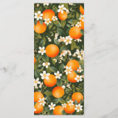 小さなかわいこちゃんがTangerine赤ちゃんシャワーに向かっている メニュー (裏面)