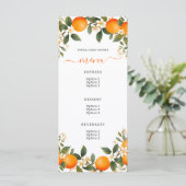 小さなかわいこちゃんがTangerine赤ちゃんシャワーに向かっている メニュー (スタンド正面)