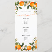 小さなかわいこちゃんがTangerine赤ちゃんシャワーに向かっている メニュー (正面)