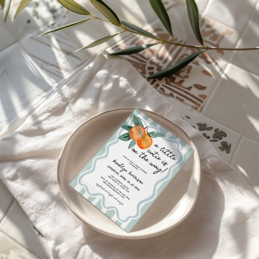 小さなかわいこちゃんのお洒落男の子のシャワー 招待状