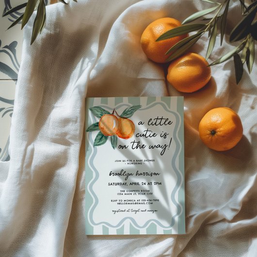 小さなかわいこちゃんのお洒落男の子のシャワー 招待状