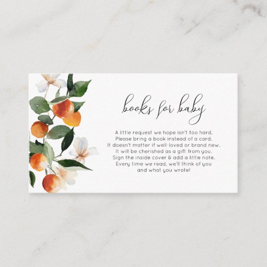 小さなかわいこちゃんのベビーカード用の赤ちゃんシャワーブック エンクロージャーカード (正面)