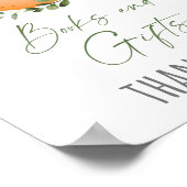 小さなかわいこちゃんの本とギフト赤ちゃんシャワーのサイン ポスター (角)