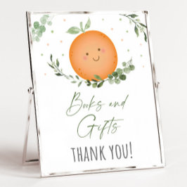 小さなかわいこちゃんの本とギフト赤ちゃんシャワーのサイン ポスター