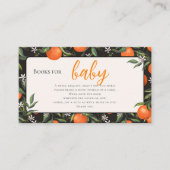 小さなかわいこちゃんの柑橘類の本の赤ちゃんシャワー エンクロージャーカード (正面)