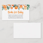 小さなかわいこちゃんの植物のオレンジの本ベビー エンクロージャーカード (正面/裏面)