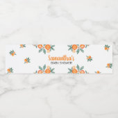 小さなかわいこちゃんの植物性オレンジの赤ちゃんシャワー ペットボトルラベル (シングルラベル)