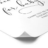 小さなかわいこちゃんの水の色の本ベビーの標識 ポスター (角)