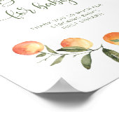 小さなかわいこちゃんの水の色の本ベビーの標識 ポスター (角)