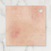 小さなかわいこちゃんの水色オレンジの赤ちゃんシャワー フェイバータグ (裏面)