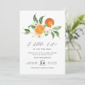 小さなかわいこちゃんの緑の赤ちゃんシャワー 招待状 (スタンド正面)