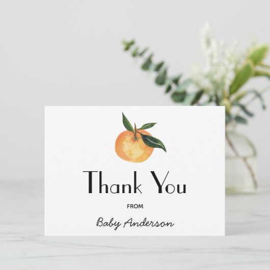 小さなかわいこちゃんの赤ちゃんシャワーありがとう サンキューカード (スタンド正面)