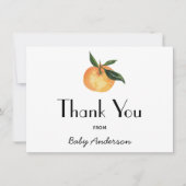 小さなかわいこちゃんの赤ちゃんシャワーありがとう サンキューカード (正面)