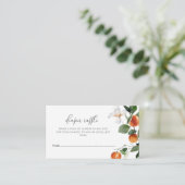 小さなかわいこちゃんの赤ちゃんシャワーおむつラッフル エンクロージャーカード (スタンド正面)