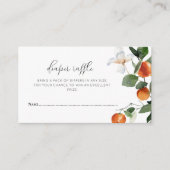 小さなかわいこちゃんの赤ちゃんシャワーおむつラッフル エンクロージャーカード (正面)