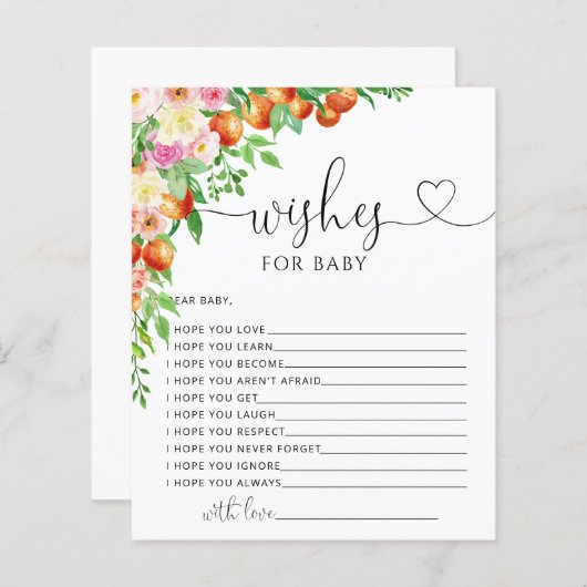 小さなかわいこちゃんの赤ちゃんシャワーがベビーを願う (正面/裏面)