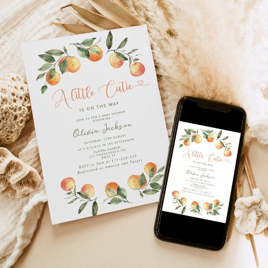 小さなかわいこちゃんの赤ちゃんシャワーの招待状 招待状