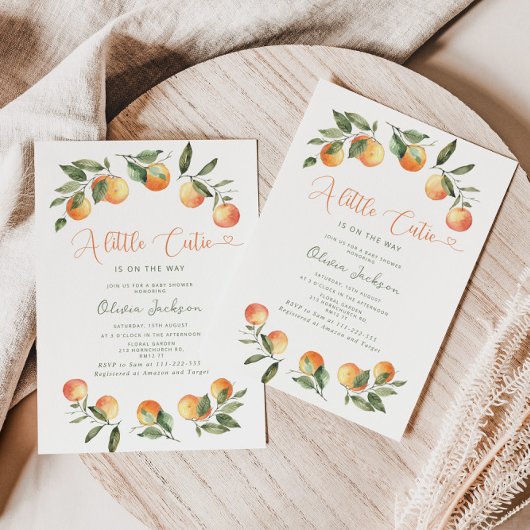 小さなかわいこちゃんの赤ちゃんシャワーの招待状 招待状